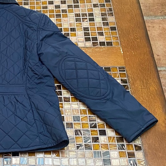 Ralph Lauren Quilted Patch Elbows Girls Jacket - Picture 7 of 8